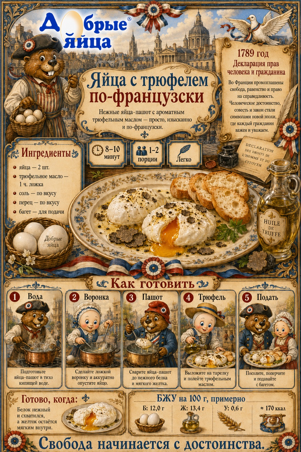 Яйца с трюфелем по-французски