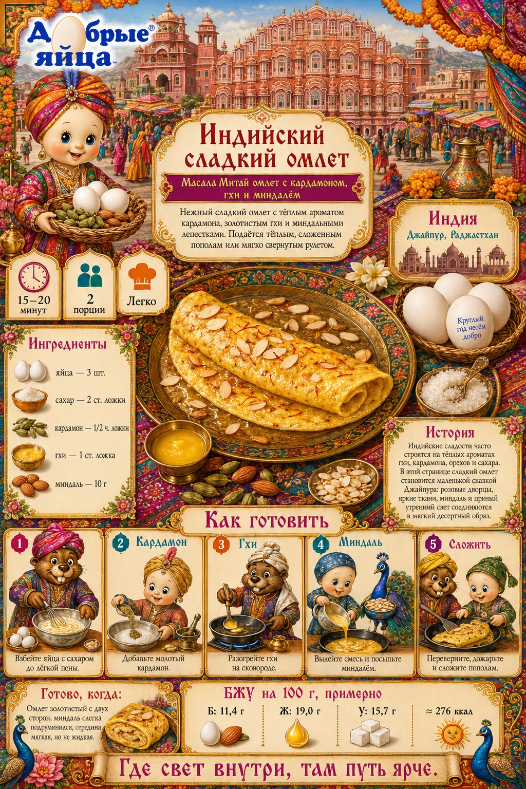 Индийский сладкий омлет