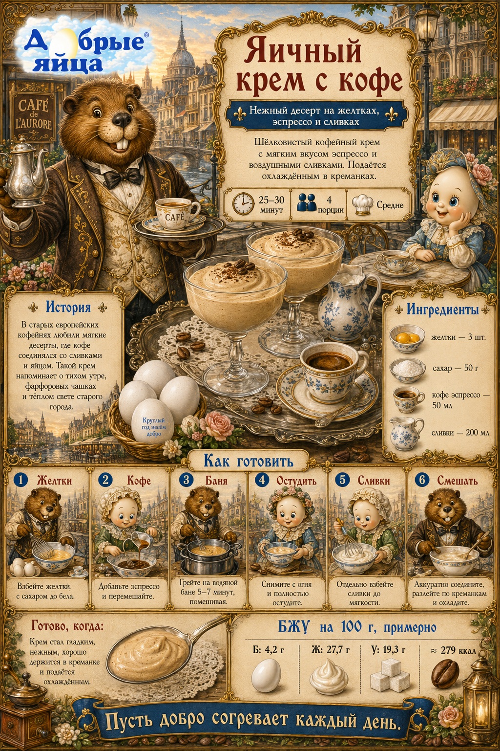 Яичный крем с кофе